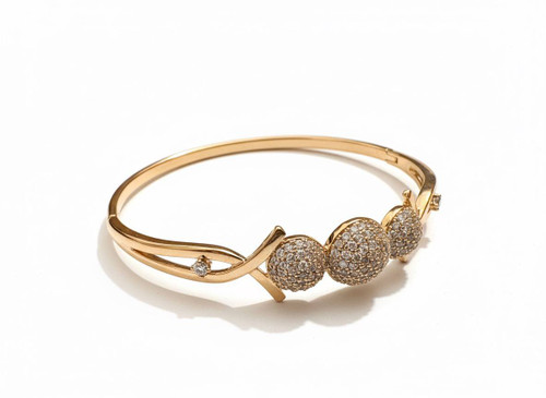 دستبند النگویی ژوپینگ مدل سه دایره نگیندار